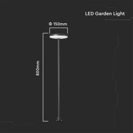 LED Lampa zewnętrzna LED/12W/230V 3000K IP65 antracyt