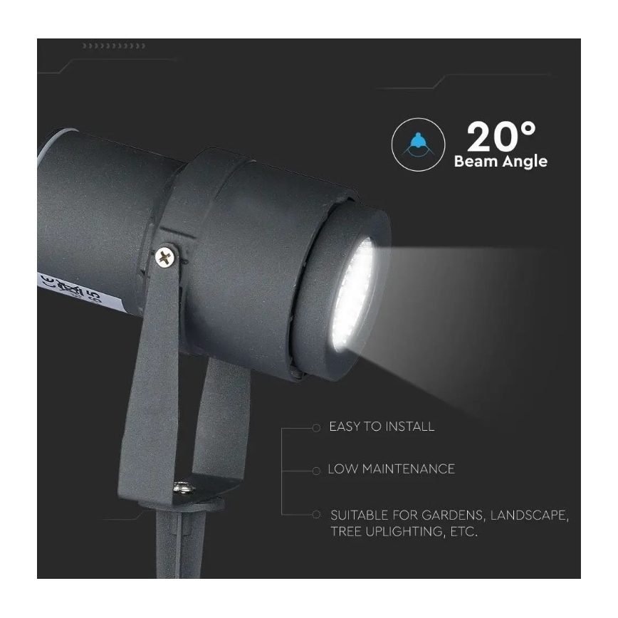 LED Lampa zewnętrzna LED/12W/230V 4000K antracyt IP65