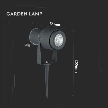 LED Lampa zewnętrzna LED/12W/230V 4000K antracyt IP65