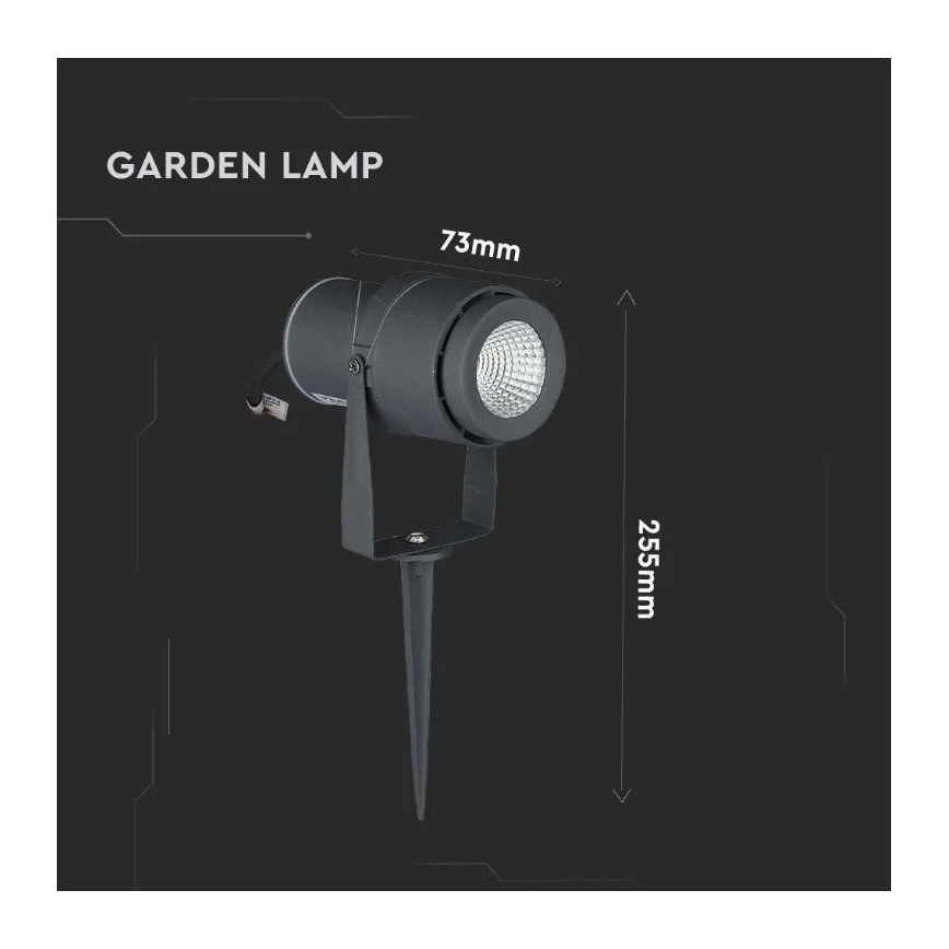 LED Lampa zewnętrzna LED/12W/230V 4000K antracyt IP65