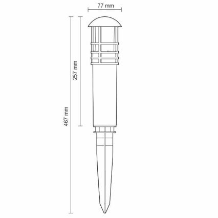 LED Lampa zewnętrzna LED/3W/230V 2800K IP65