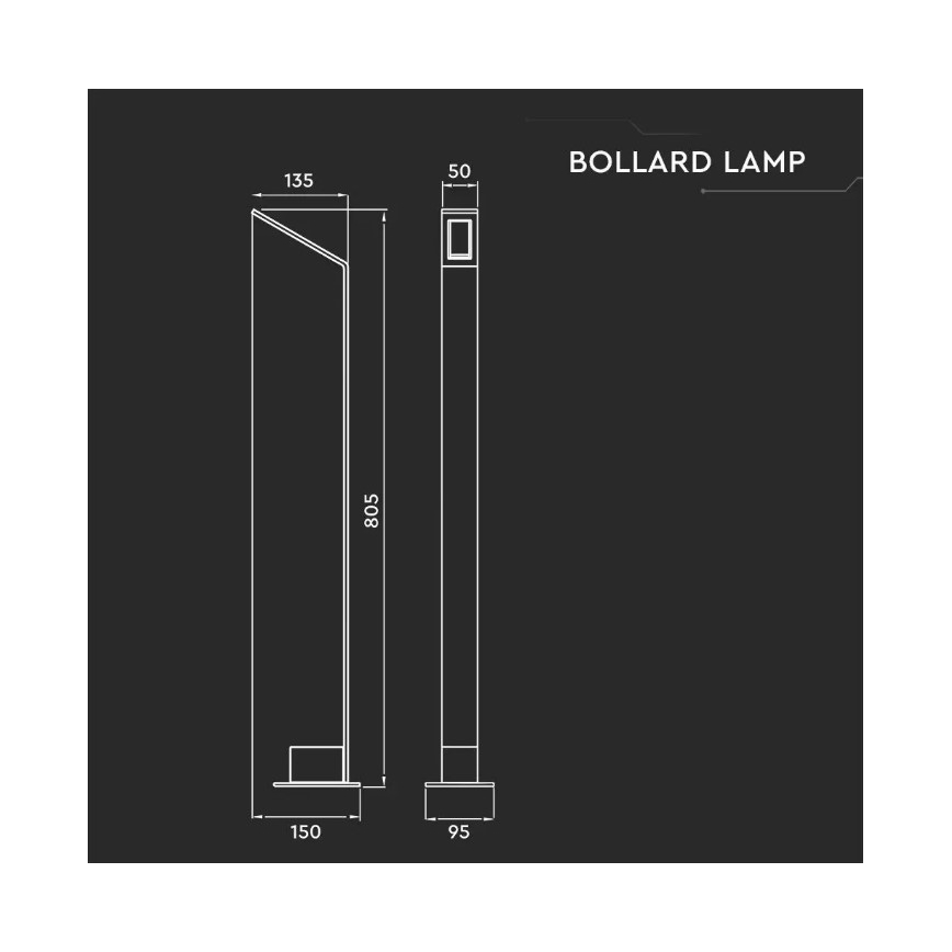 LED Lampa zewnętrzna LED/6W/230V IP65 antracytowa