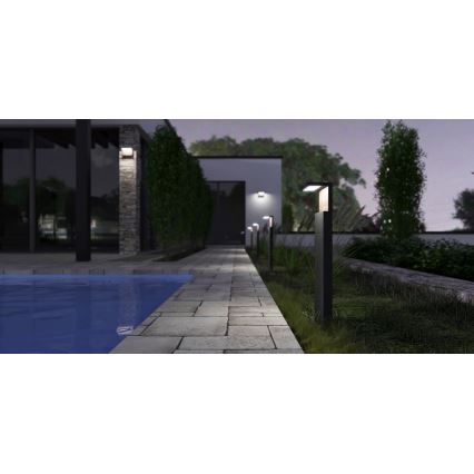 LED Lampa zewnętrzna NATURA LED/12W/230V 4000K 60 cm IP65 brązowy/antracyt