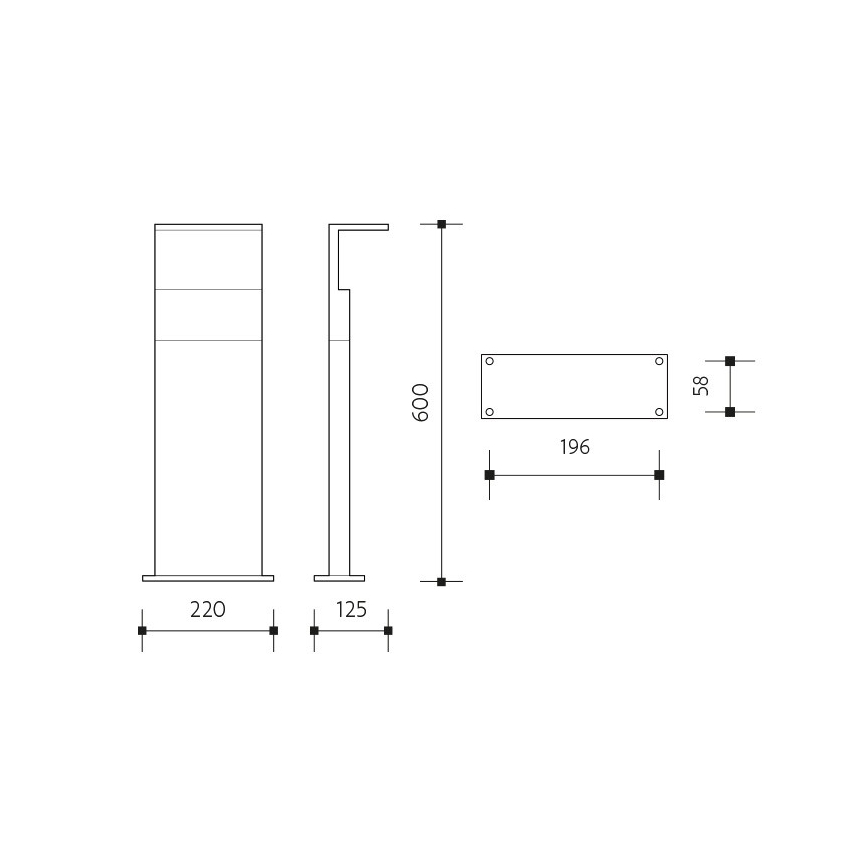 LED Lampa zewnętrzna NATURA LED/12W/230V 4000K 60 cm IP65 brązowy/antracyt