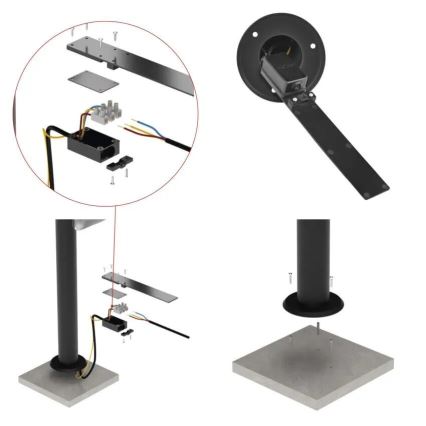 LED Lampa zewnętrzna NIKA LED/12,5W/230V IP44 80 cm