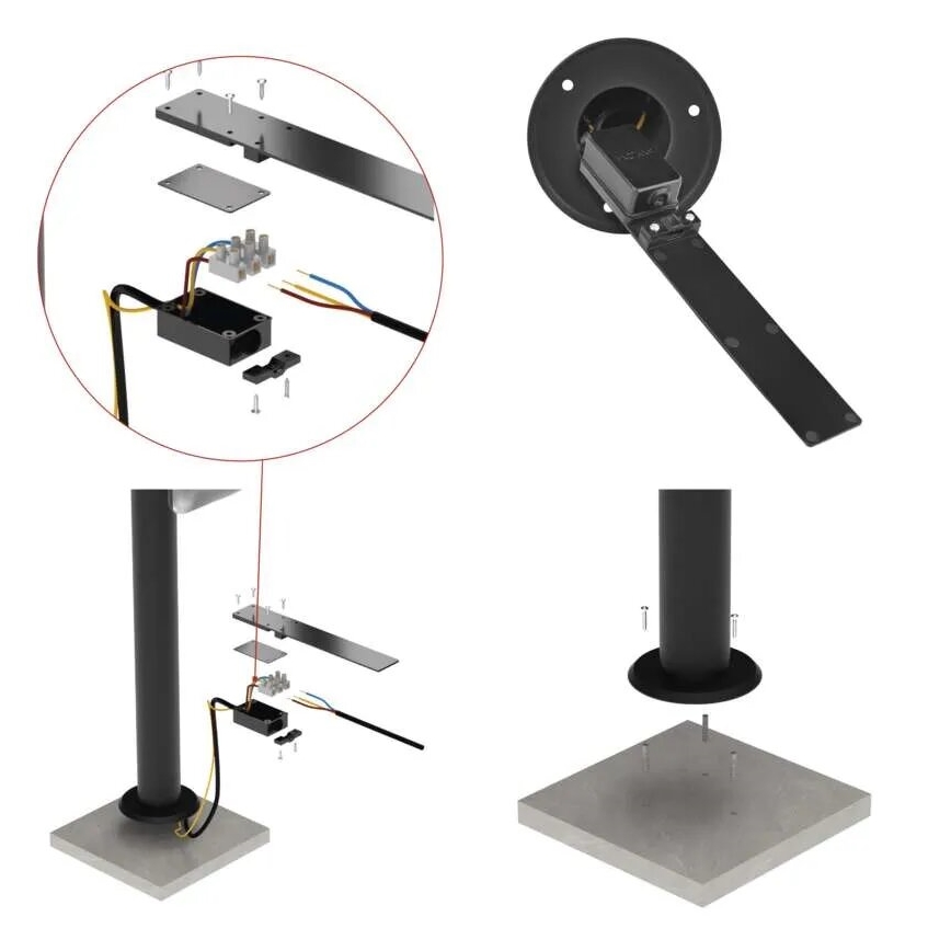 LED Lampa zewnętrzna NIKA LED/12,5W/230V IP44 80 cm