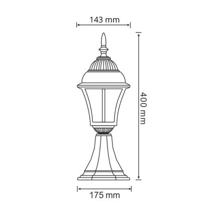 LED Lampa zewnętrzna PARIS 2 1xE27/4,9W/230V