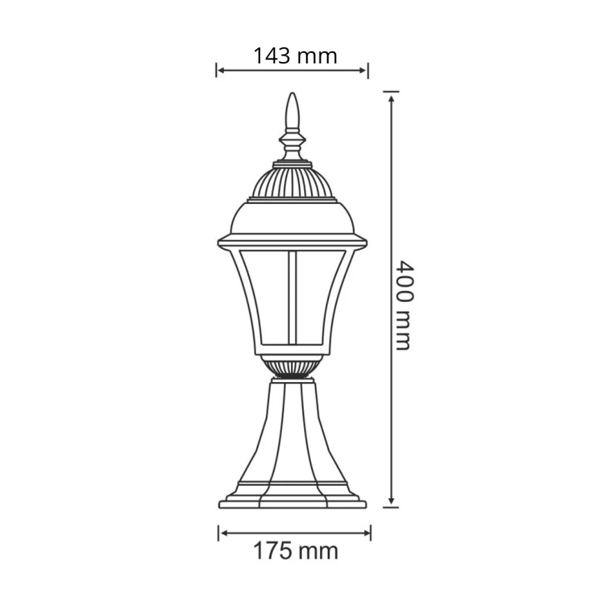 LED Lampa zewnętrzna PARIS 2 1xE27/4,9W/230V