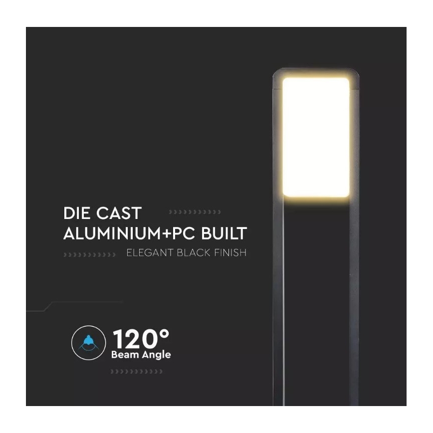 LED Lampa zewnętrzna SAMSUNG CHIP LED/10W/230V 3000K IP65 czarna