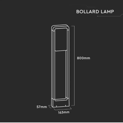 LED Lampa zewnętrzna SAMSUNG CHIP LED/10W/230V 3000K IP65 czarna