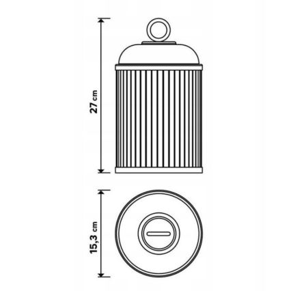 LED Lampa zewnętrzna ściemnialna CANARI LED/2W/5V IP44