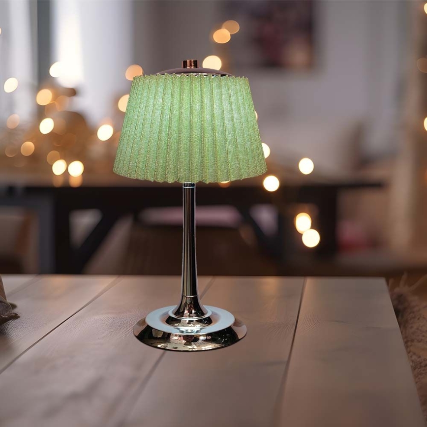 LED Regulowana dotykowa lampka stołowa z ładowaniem LED/1,5W/5V 3000/4000/6000K 1800 mAh zielona