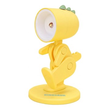 LED Lampka biurkowa LED/0,06W/3xLR41 dinozaur, żółta