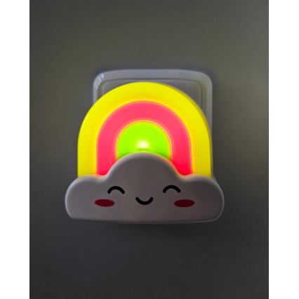 LED Lampka dziecięca nocna LED/0,5W/230V tęcza