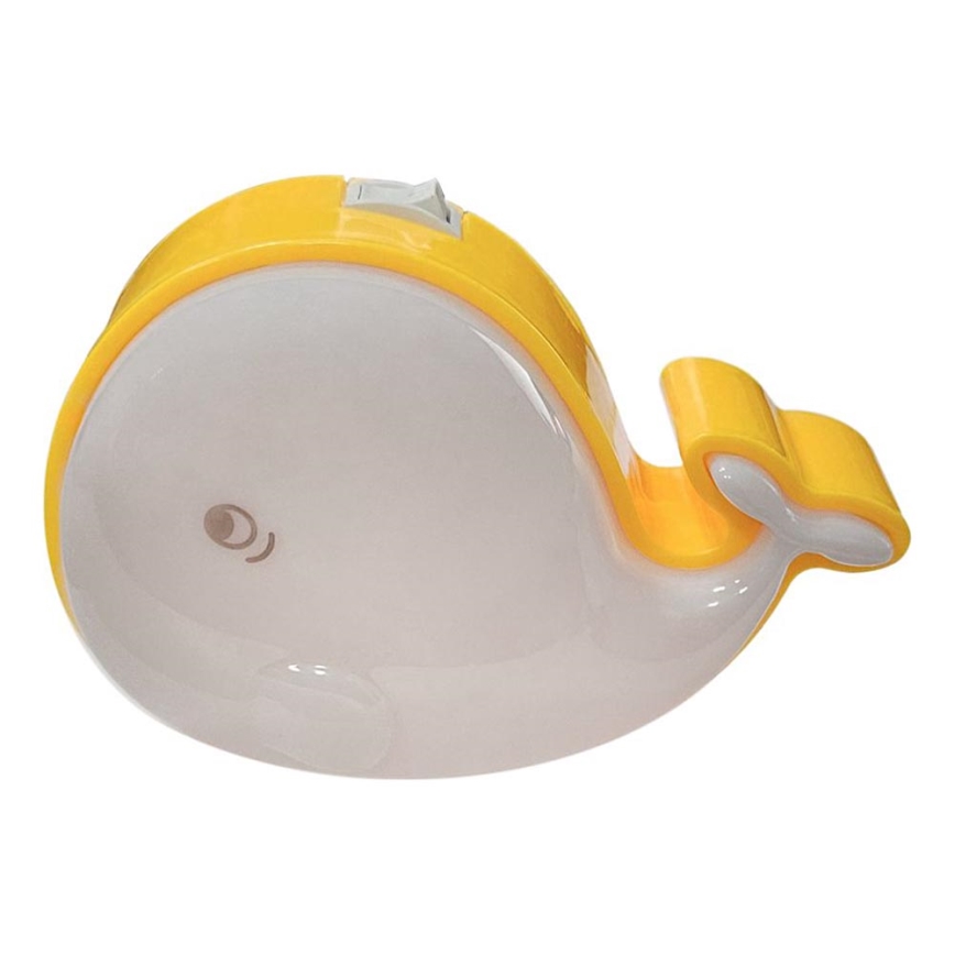 LED Lampka dziecięca nocna LED/0,5W/230V wieloryb