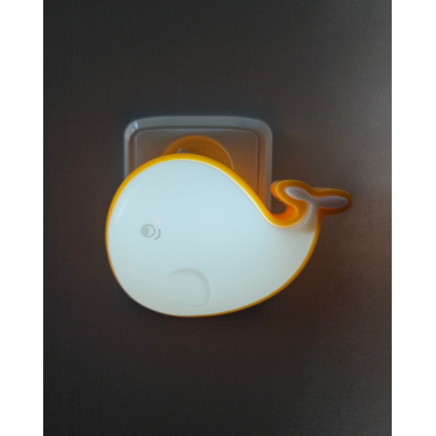 LED Lampka dziecięca nocna LED/0,5W/230V wieloryb