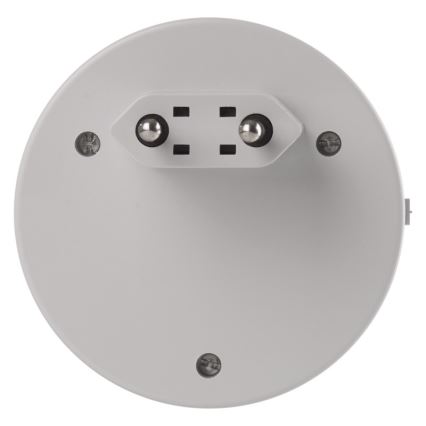 LED lampka nocna do gniazdka z czujnikiem zmierzchu+2xUSB 3xLED/0,3W/230V