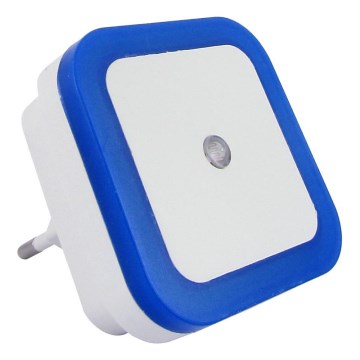 LED lampka nocna z czujnikiem LED/0,5W/230V niebieska