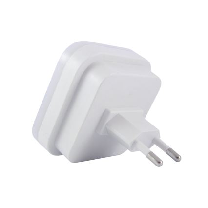 LED Lampka nocna z czujnikiem ruchu i zmierzchu LED/0,5W/230V biała