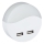 LED Lampka nocna z czujnikiem zmierzchu do gniazdka 2xUSB LED/0,45W/230V 3000K