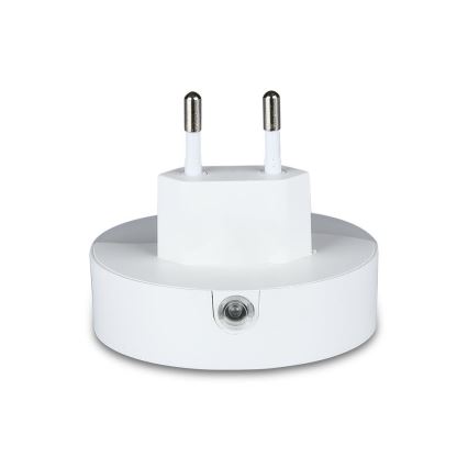 LED Lampka nocna z czujnikiem zmierzchu do gniazdka 2xUSB LED/0,45W/230V 3000K