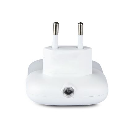 LED Lampka nocna z czujnikiem zmierzchu do gniazdka 2xUSB LED/0,45W/230V 3000K