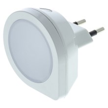 LED Lampka orientacyjna do gniazda z czujnikiem LED/0,4W/230V 3000K biała