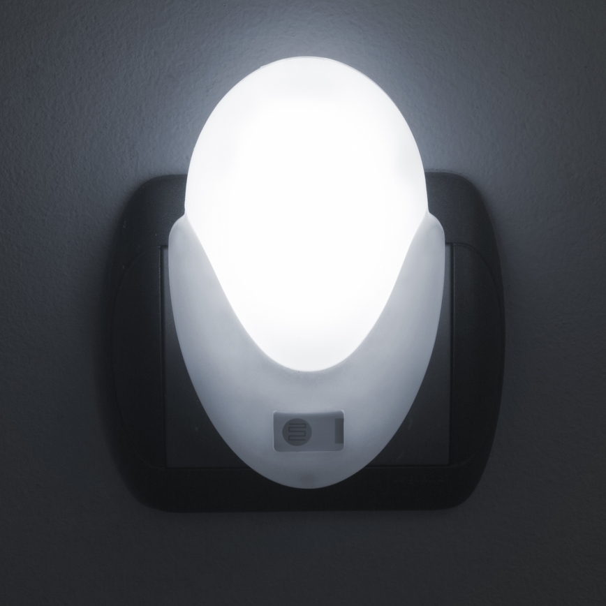 LED Lampka orientacyjna do gniazda z czujnikiem zmierzchu LED/1W/230V
