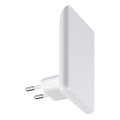LED lampka orientacyjna z czujnikiem zmierzchu do gniazdka ORISA LED/0,28W/230V biała