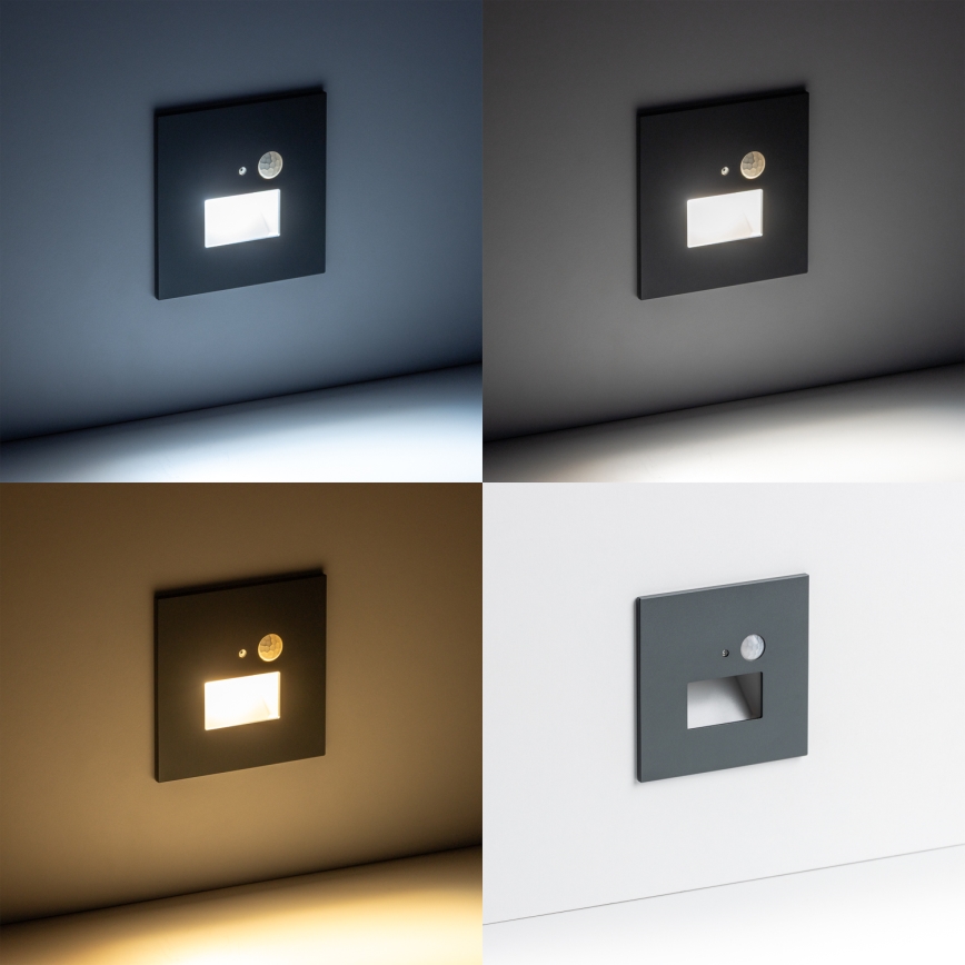 LED lampka schodowa z czujnikiem ruchu LED/1,5W/230V 3000K/4000K/6500K
