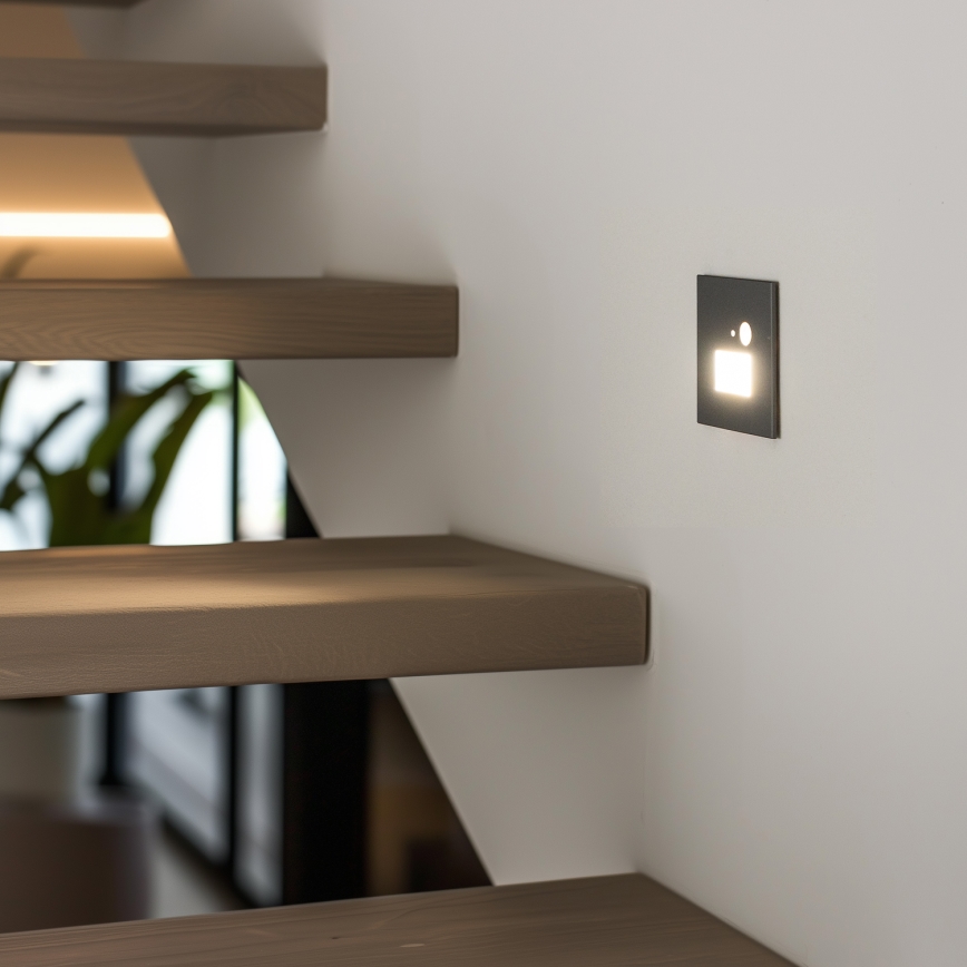 LED lampka schodowa z czujnikiem ruchu LED/1,5W/230V 3000K/4000K/6500K