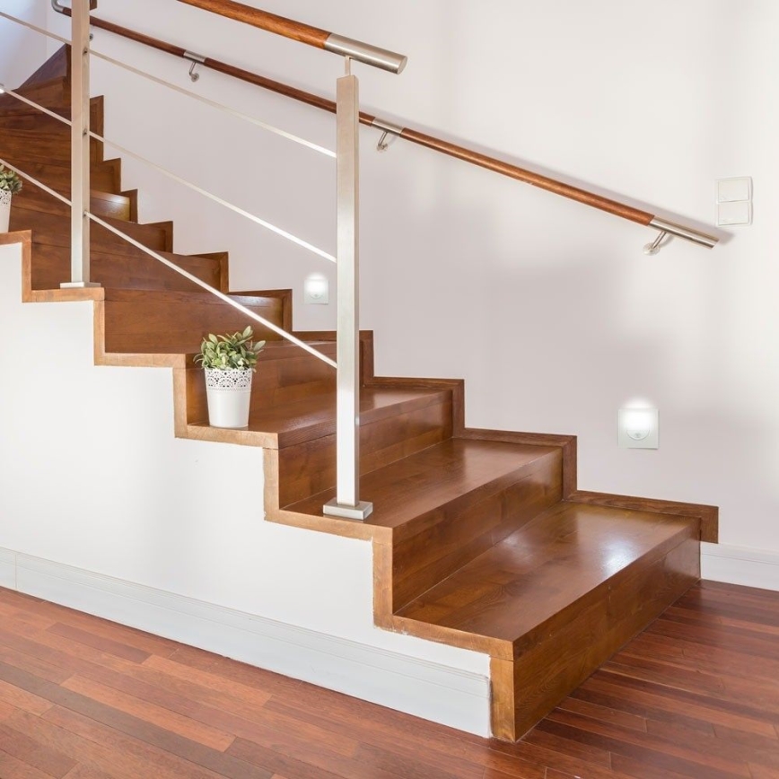 LED lampka schodowa z czujnikiem ruchu LED/3W/230V 4000K biała