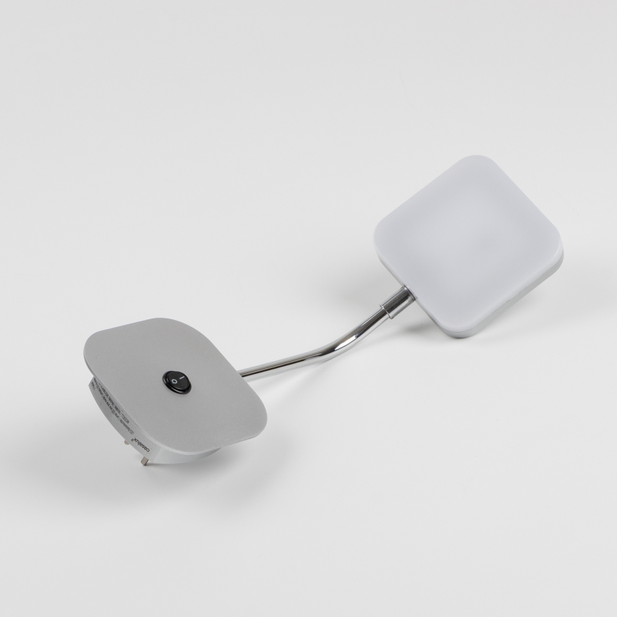 LED lampka ścienna do gniazdka LED/3,2W/230V chrom błyszczący