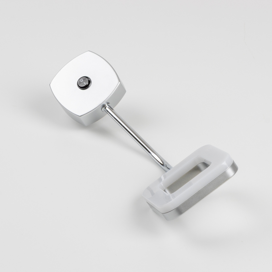 LED lampka ścienna do gniazdka LED/3,2W/230V matowy chrom