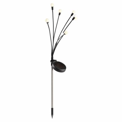 LED Lampa solarna FIORINI 6xLED/1,2V 600 mAh IP44 czarna