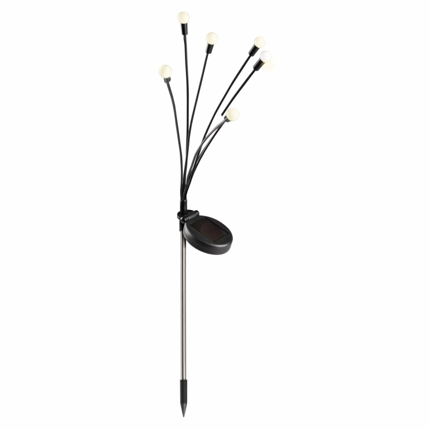 LED Lampa solarna FIORINI 6xLED/1,2V 600 mAh IP44 czarna