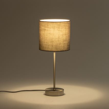 LED Lampka stołowa 1xE14/5W/230V szara/matowy chrom