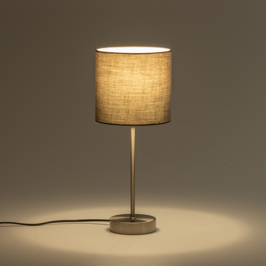 LED Lampka stołowa 1xE14/5W/230V szara/matowy chrom