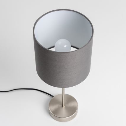 LED Lampka stołowa 1xE14/5W/230V szara/matowy chrom
