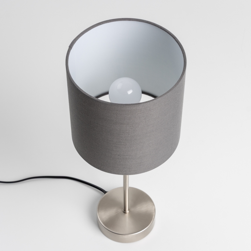 LED Lampka stołowa 1xE14/5W/230V szara/matowy chrom