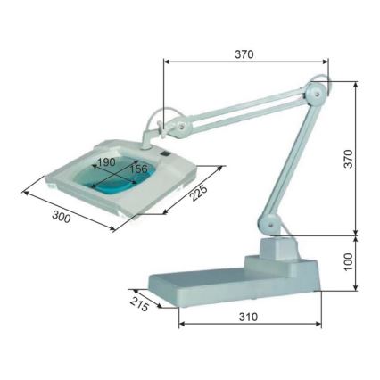 LED Lampka stołowa z lupą LED/12W/12/230V