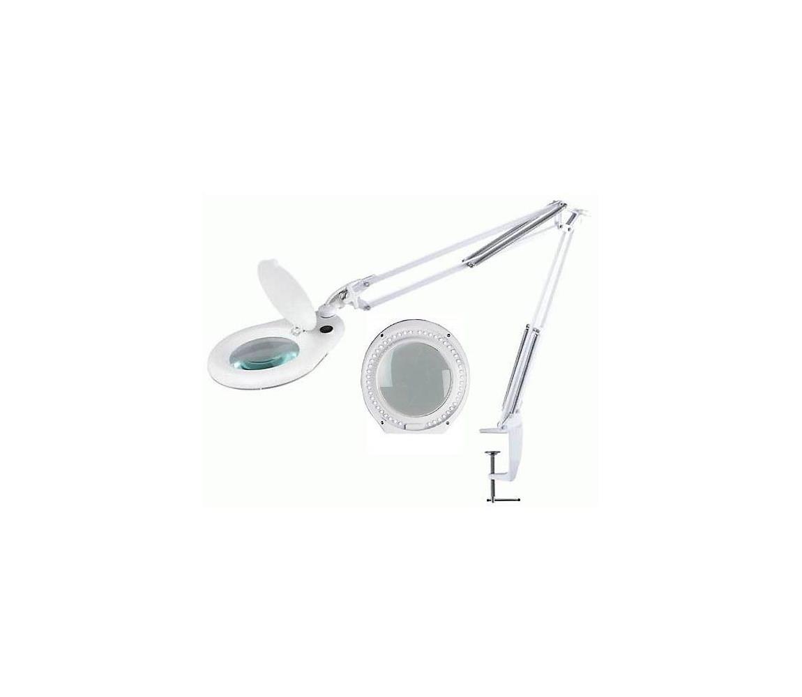 LED Lampka stołowa z lupą i klipsem LED/15W/230V