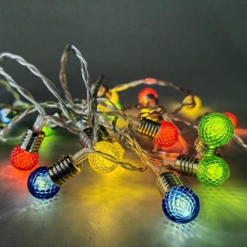 LED  łańcuch 20xLED/2xAA/ciepła biała 1,8m żarówki