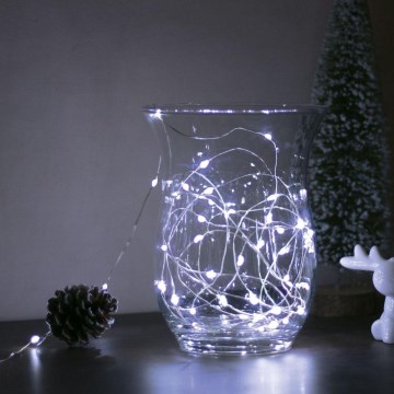 LED Łańcuch bożonarodzeniowy 50xLED/3xAA 5,25m zimna bel