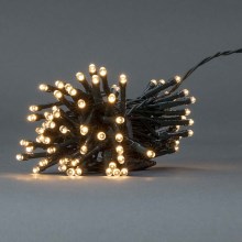 LED Łańcuch bożonarodzeniowy 96xLED/7 funkcji/3xAA 7,7m IP44 ciepła biel