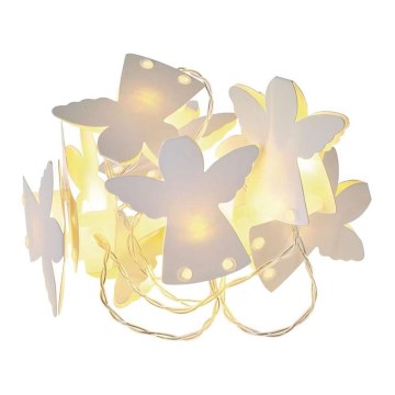 LED  łańcuch CHAIN 10xLED/2xAA 1,65m ciepła biała