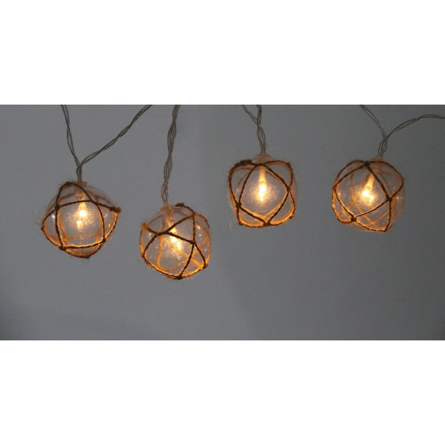 LED Łańcuch dekoracyjny AHNE 10xLED/2xAA 2,1 m ciepła biel