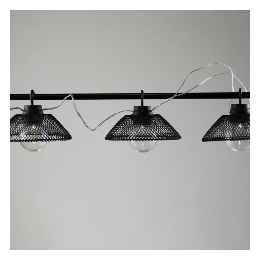 LED Łańcuch dekoracyjny ASTRA 10xLED/2xAA 2,1 m czarny