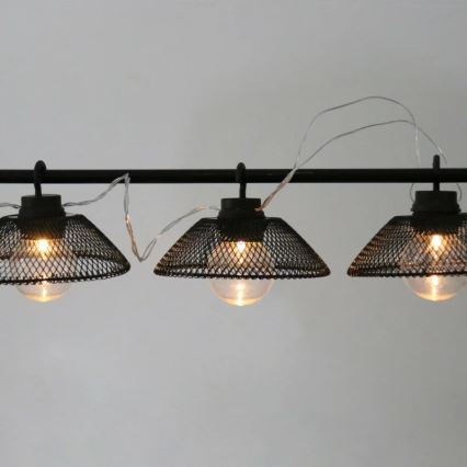 LED Łańcuch dekoracyjny ASTRA 10xLED/2xAA 2,1 m czarny
