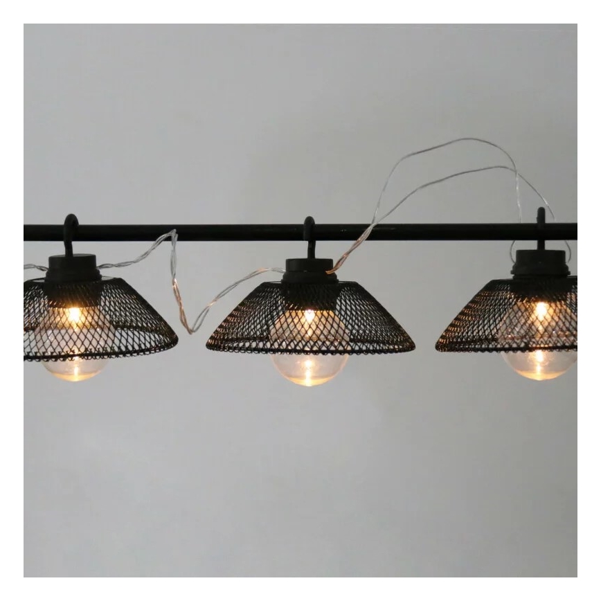 LED Łańcuch dekoracyjny ASTRA 10xLED/2xAA 2,1 m czarny